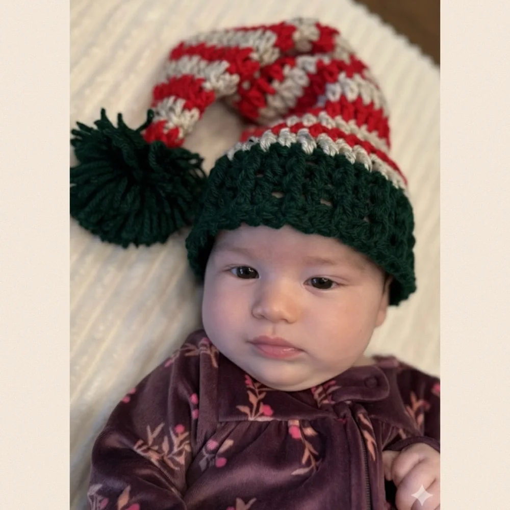 NWT Christmas Infant Elf Hat Sz 6-12 mos